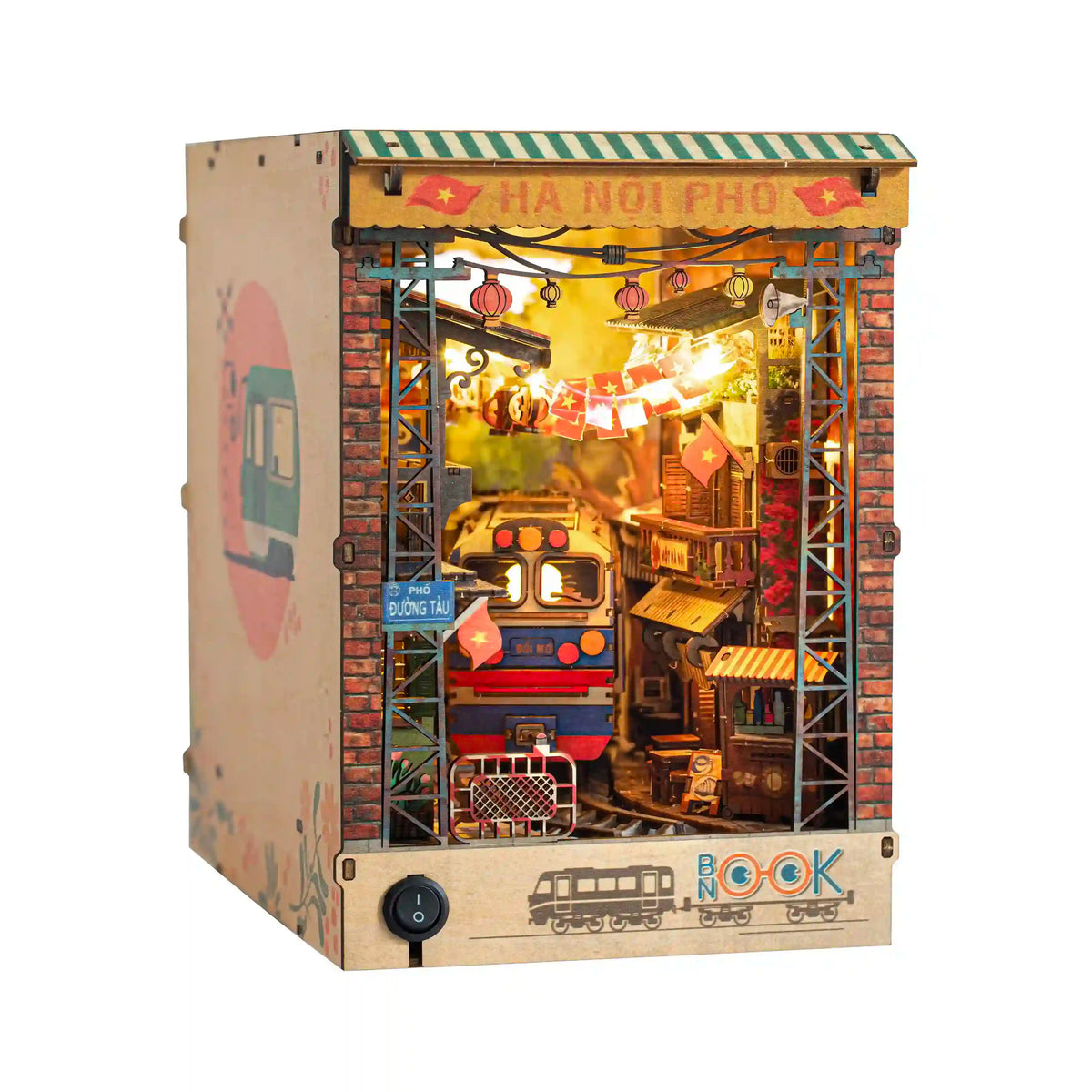 Book Nook Ha Noi Train Coffee Street DIY kit - Viet Nam DIY kit - BN014