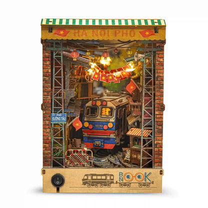Book Nook Ha Noi Train Coffee Street DIY kit - Viet Nam DIY kit - BN014
