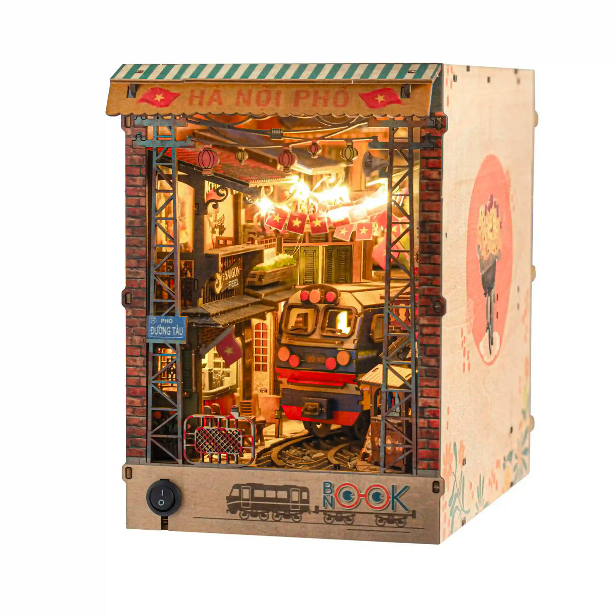 Book Nook Ha Noi Train Coffee Street DIY kit - Viet Nam DIY kit - BN014