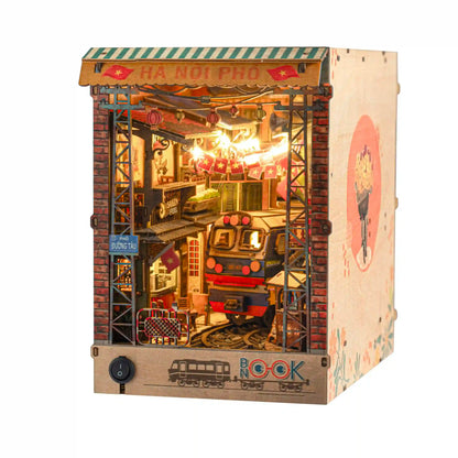 Book Nook Ha Noi Train Coffee Street DIY kit - Viet Nam DIY kit - BN014